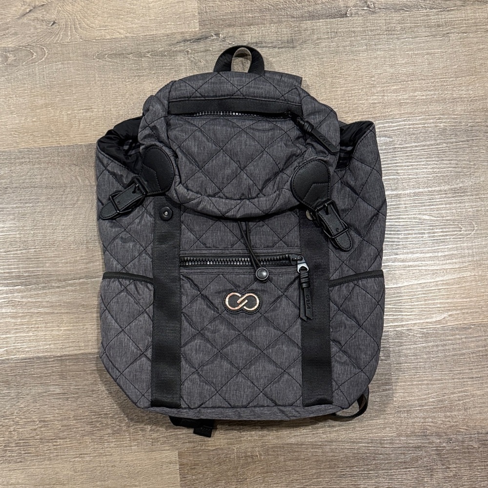 Stylish Gray Quilted Women’s Backpack